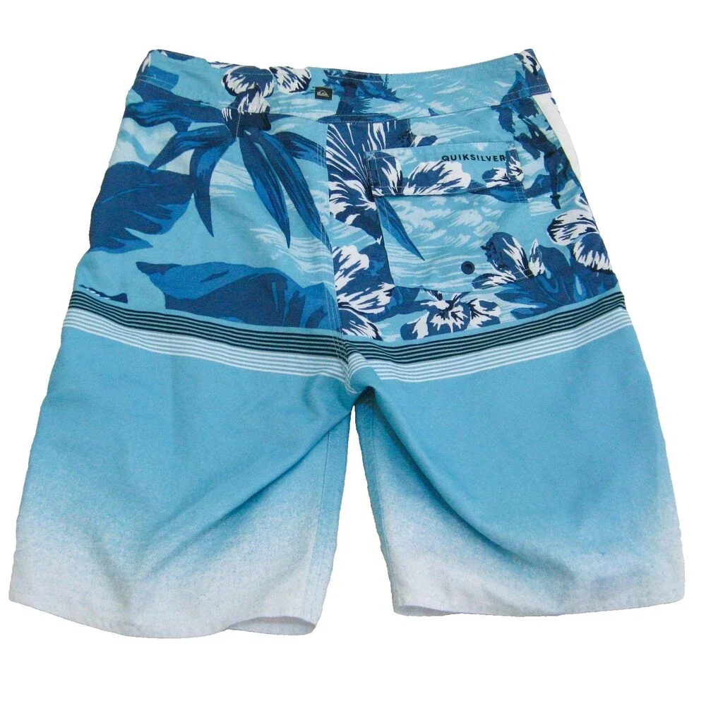 Quiksilver Board Shorts Mens Size 29 Swimming Swim Beach Surf Floral Tropical